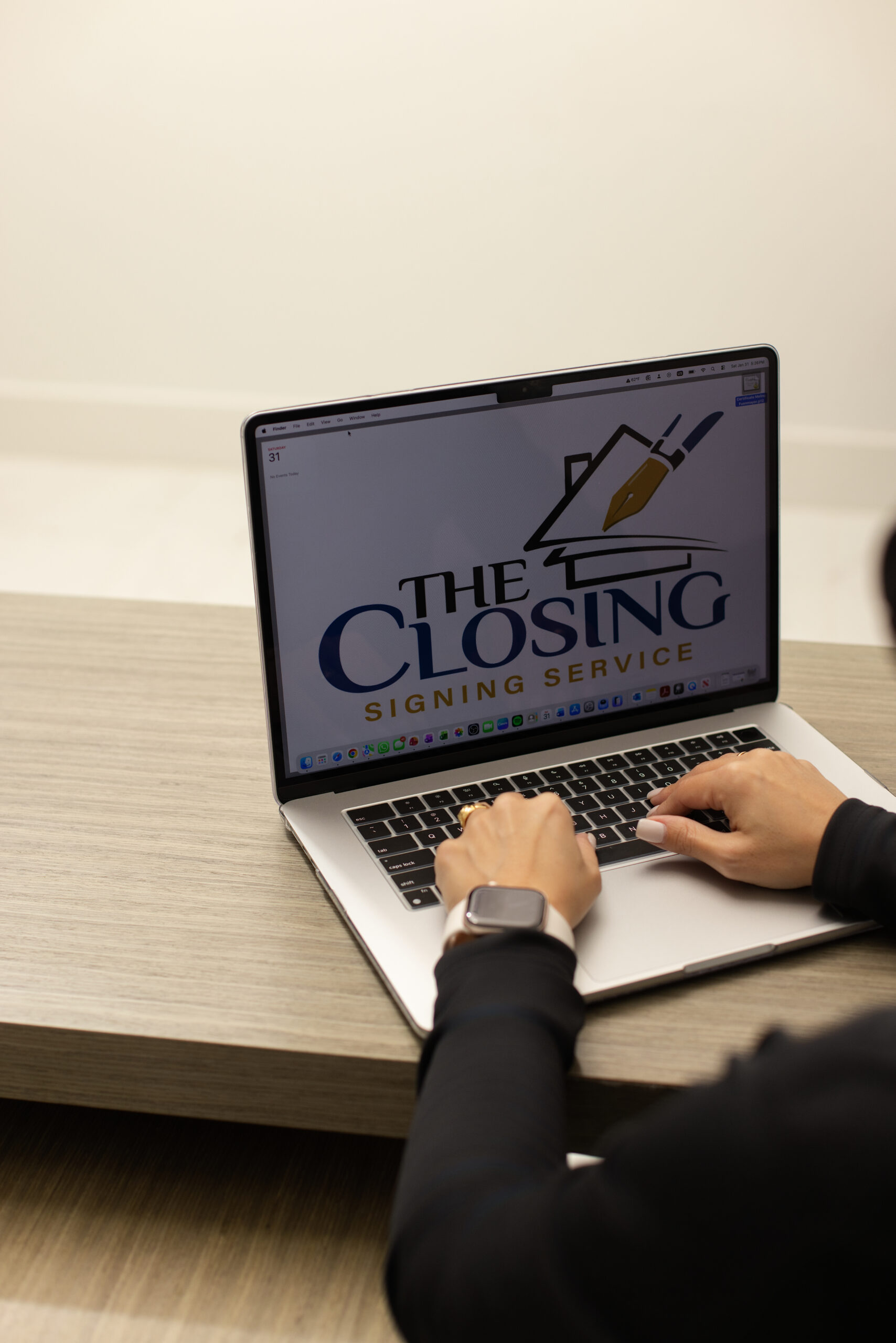 Behind the scenes at The Closing Signing Service, working on client files