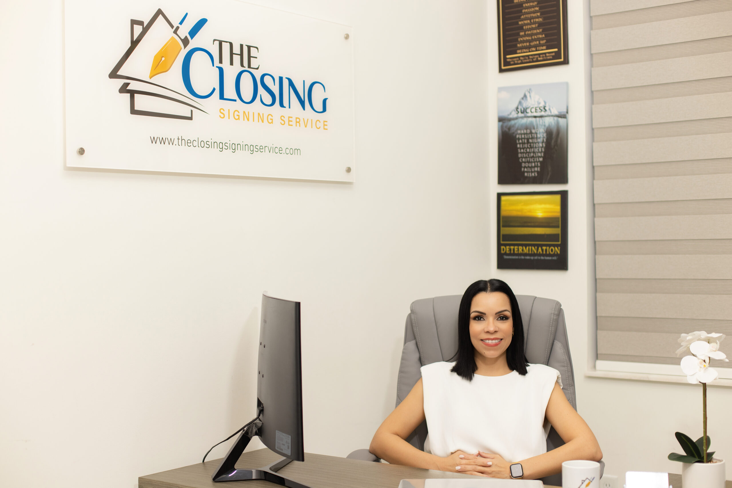 Melina Fuenmayor at the TCSS office